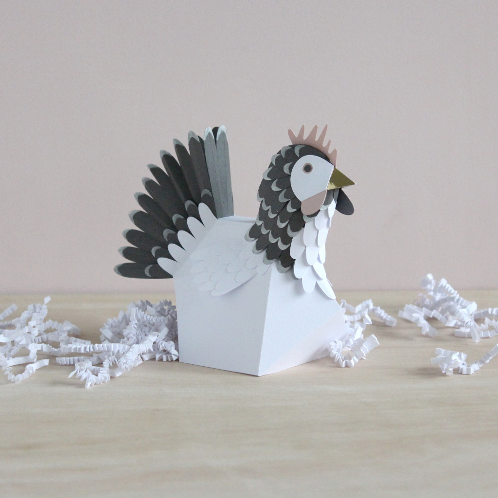 3D Paper Engineered Hen